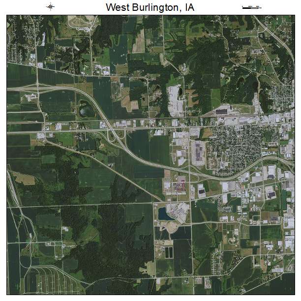 West Burlington, IA air photo map