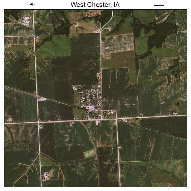 West Chester, IA air photo map