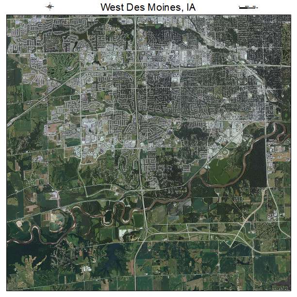 West Des Moines, IA air photo map