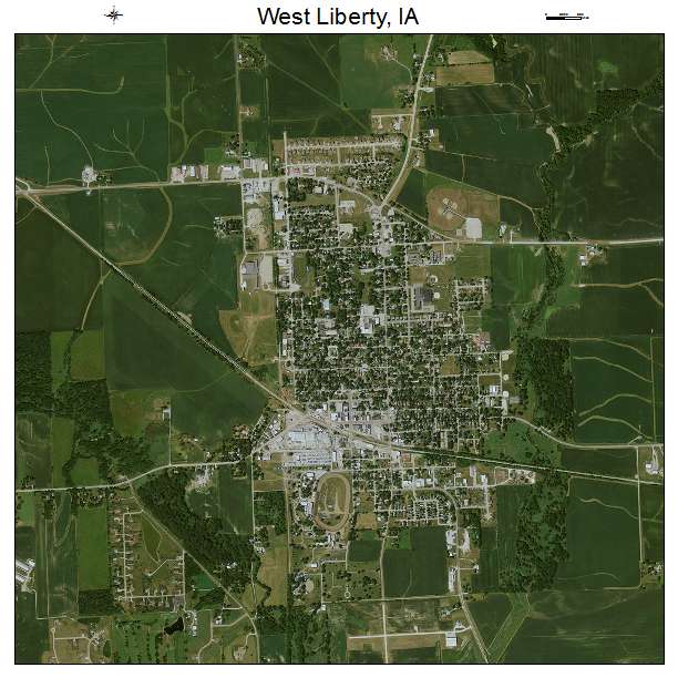 West Liberty, IA air photo map