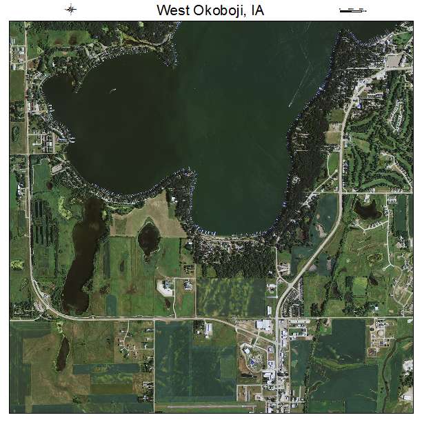 West Okoboji, IA air photo map