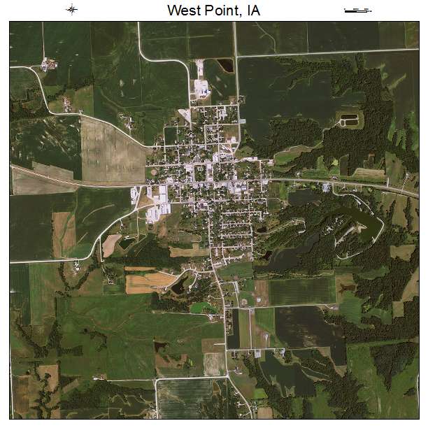 West Point, IA air photo map