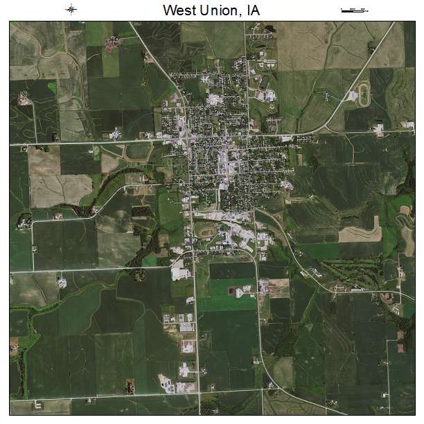 West Union, IA air photo map