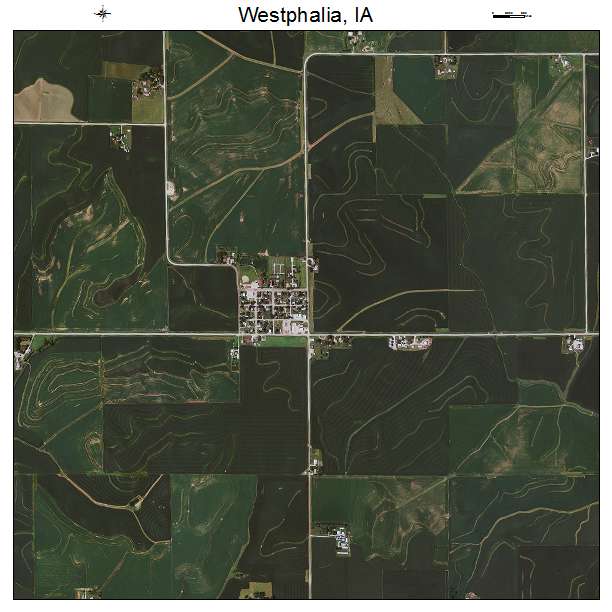 Westphalia, IA air photo map