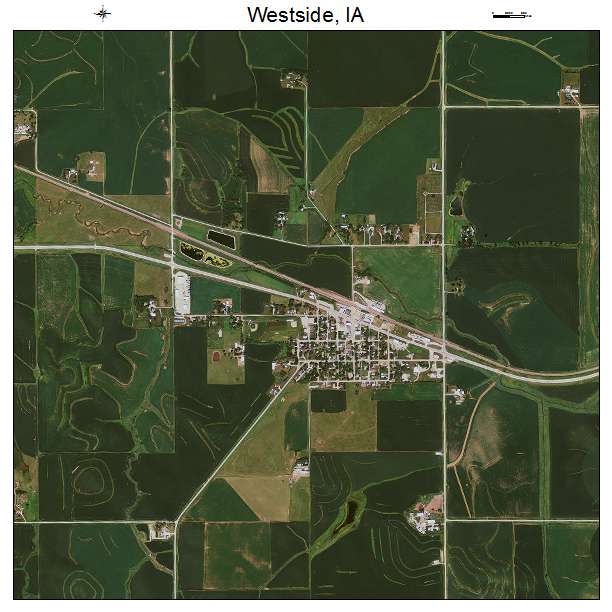 Westside, IA air photo map