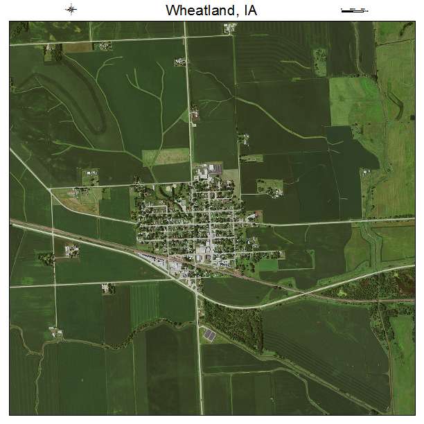 Wheatland, IA air photo map