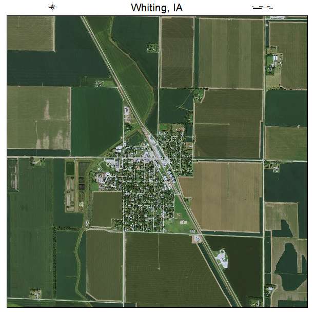 Whiting, IA air photo map