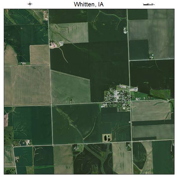 Whitten, IA air photo map