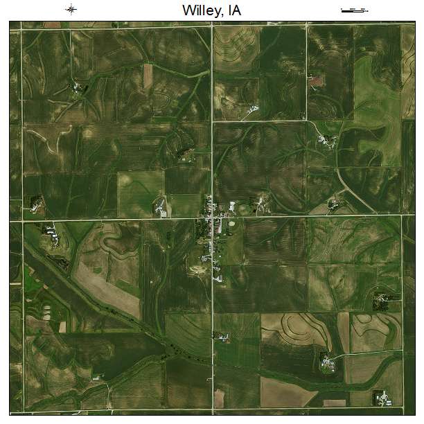 Willey, IA air photo map