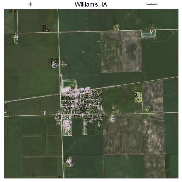 Williams, IA air photo map