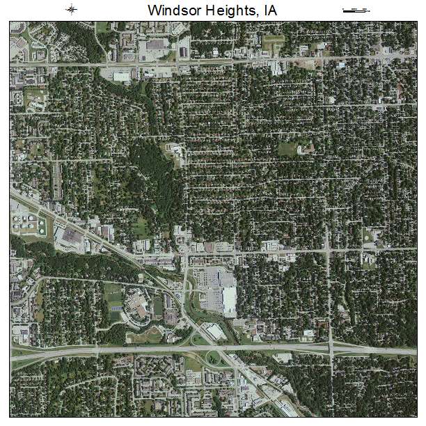 Windsor Heights, IA air photo map