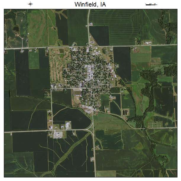 Winfield, IA air photo map