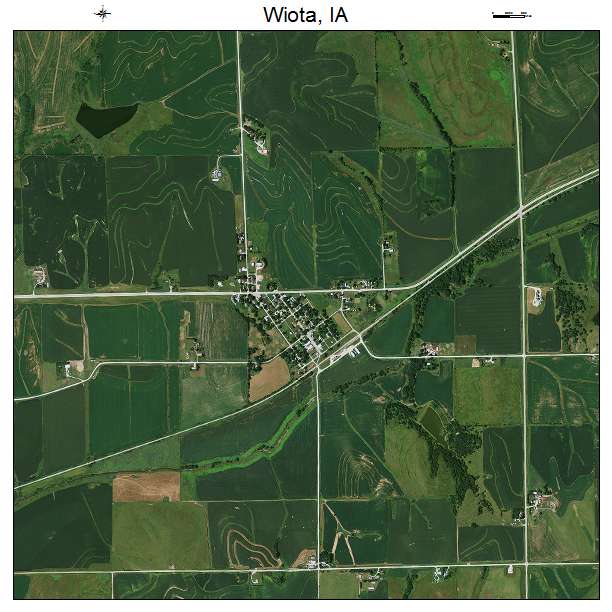 Wiota, IA air photo map