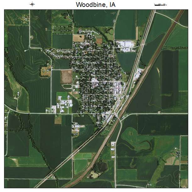Woodbine, IA air photo map
