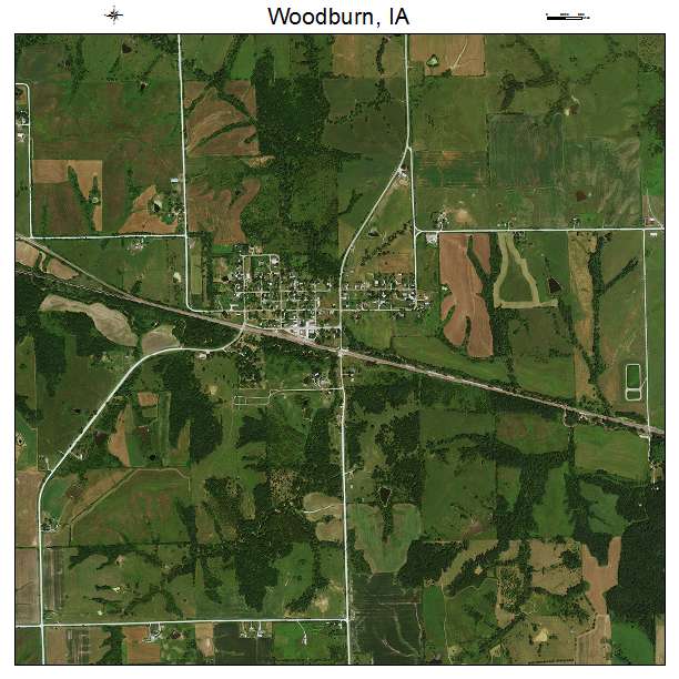 Woodburn, IA air photo map