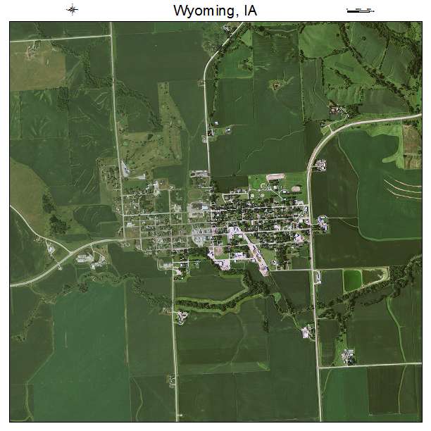 Wyoming, IA air photo map