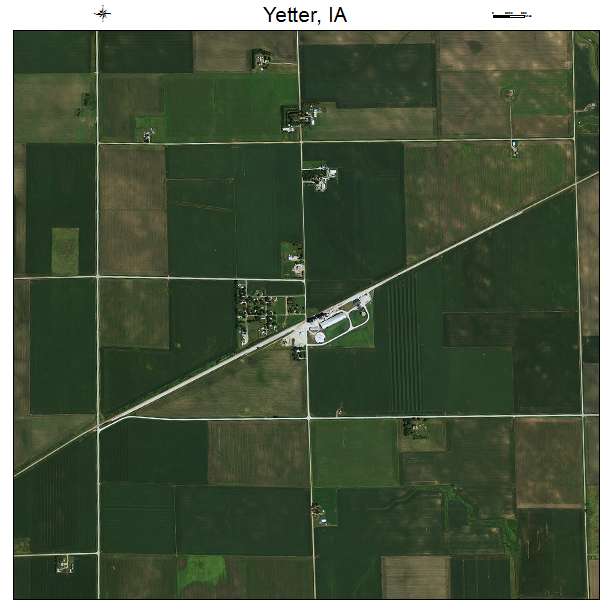 Yetter, IA air photo map