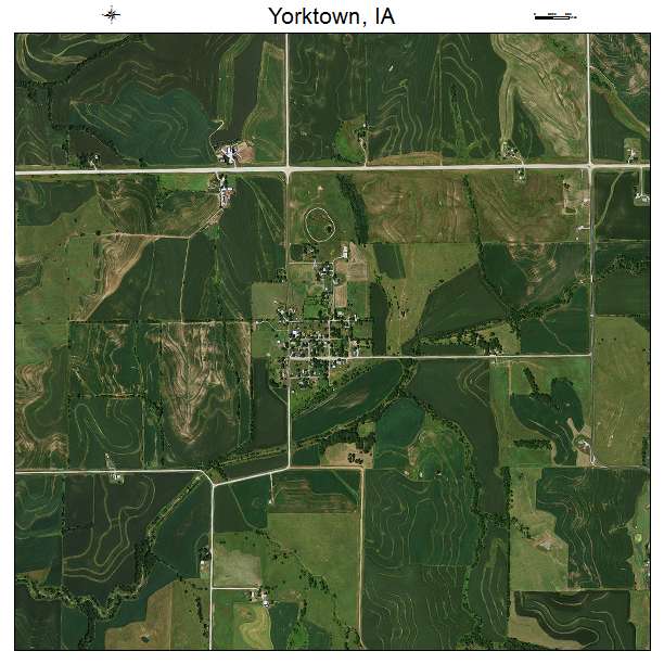 Yorktown, IA air photo map