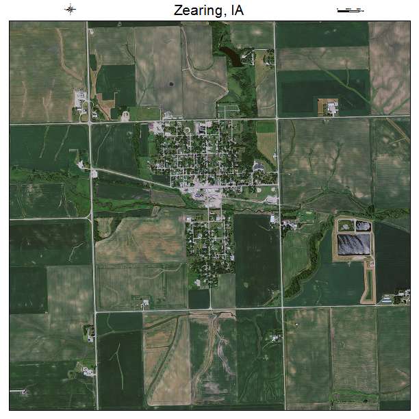 Zearing, IA air photo map