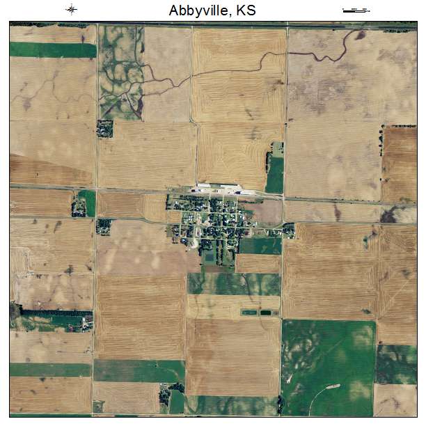 Abbyville, KS air photo map