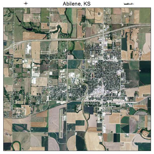 Abilene, KS air photo map