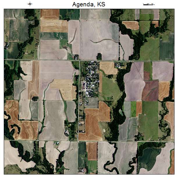 Agenda, KS air photo map