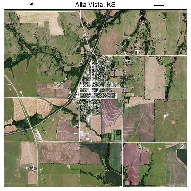 Alta Vista, KS air photo map