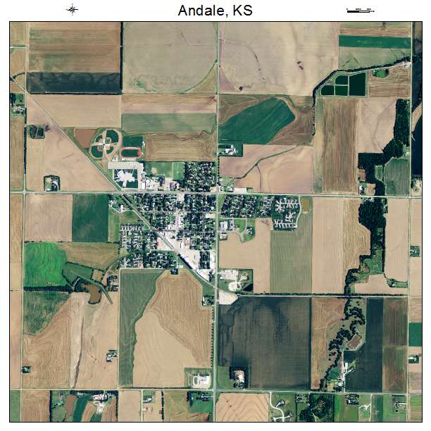 Andale, KS air photo map