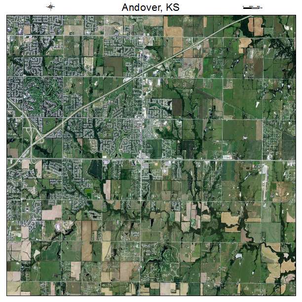 Andover, KS air photo map
