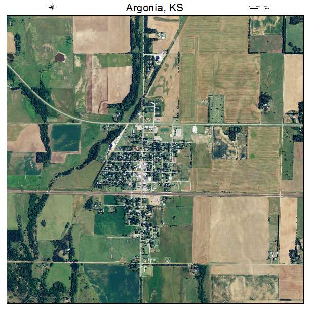 Argonia, KS air photo map