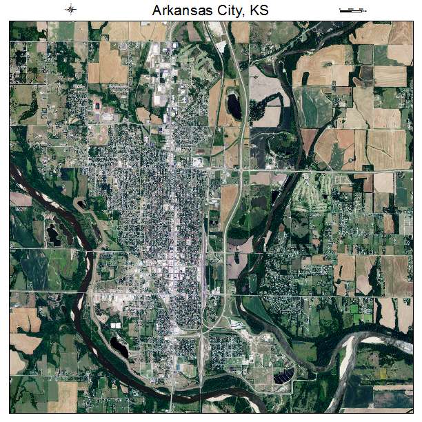 Arkansas City, KS air photo map