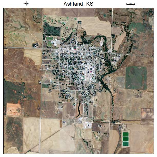 Ashland, KS air photo map