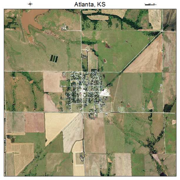 Atlanta, KS air photo map