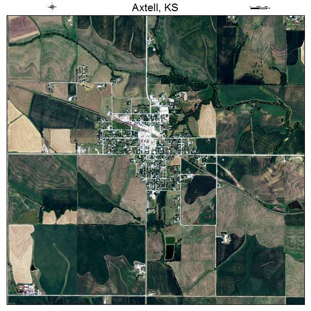 Axtell, KS air photo map