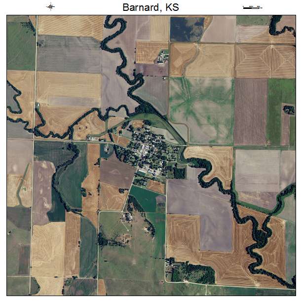 Barnard, KS air photo map