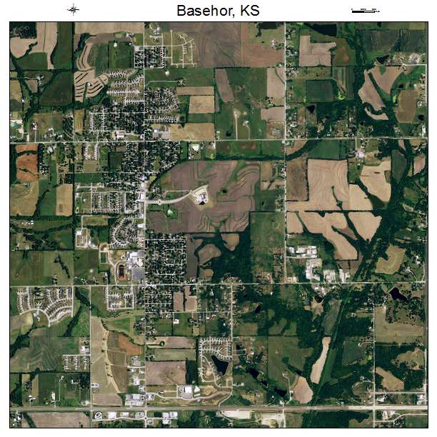 Basehor, KS air photo map
