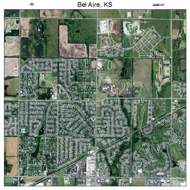 Bel Aire, KS air photo map