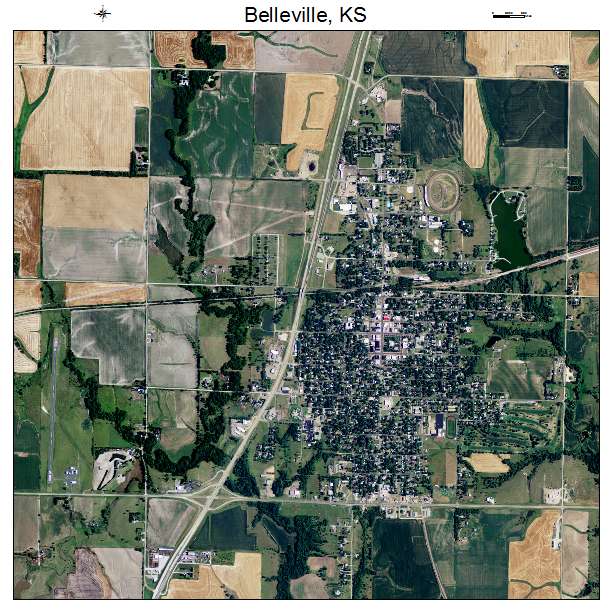 Belleville, KS air photo map