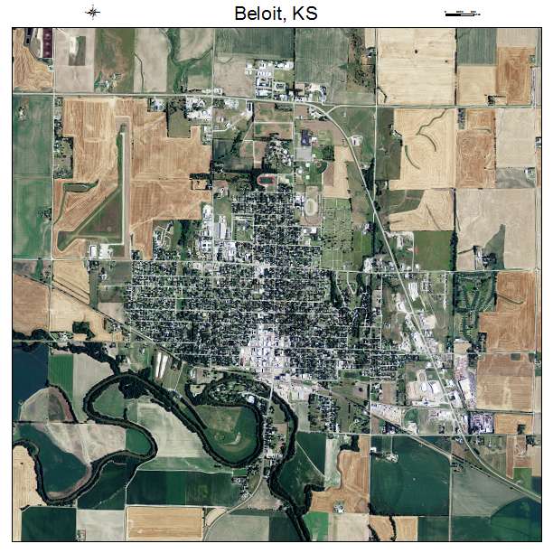 Beloit, KS air photo map