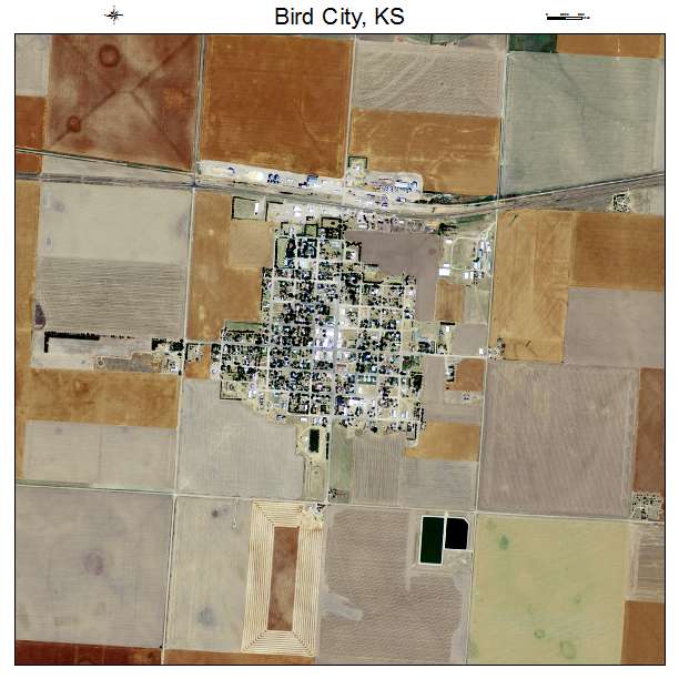 Bird City, KS air photo map