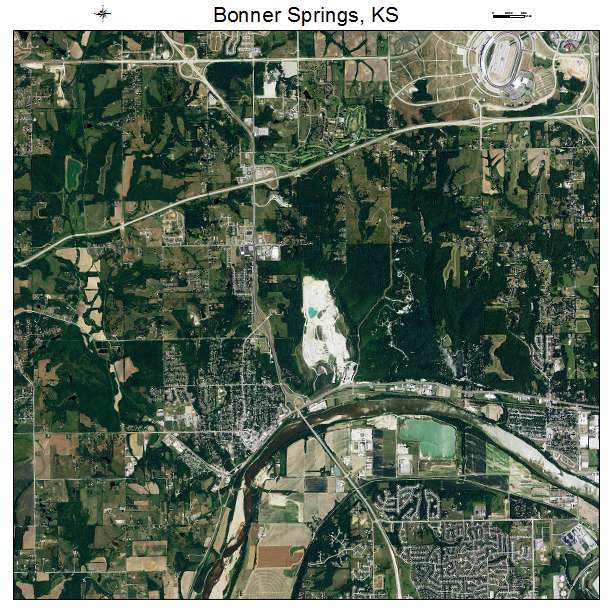 Bonner Springs, KS air photo map