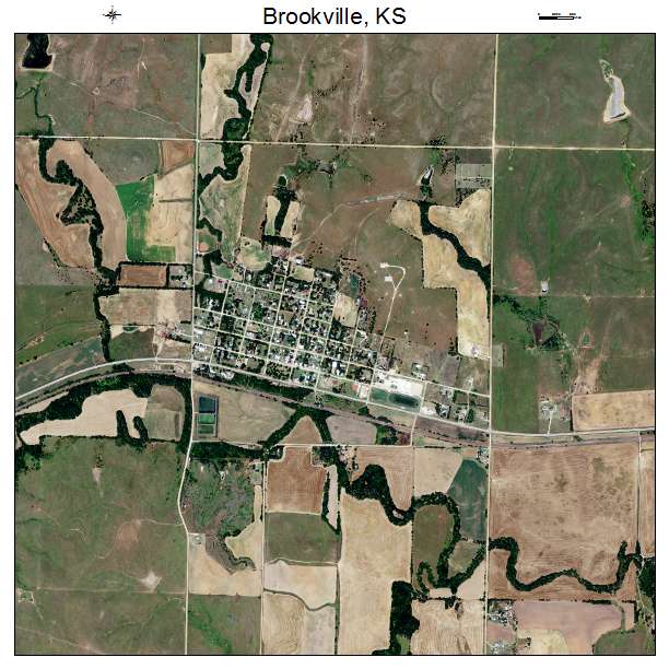 Brookville, KS air photo map