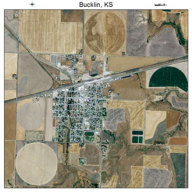 Bucklin, KS air photo map