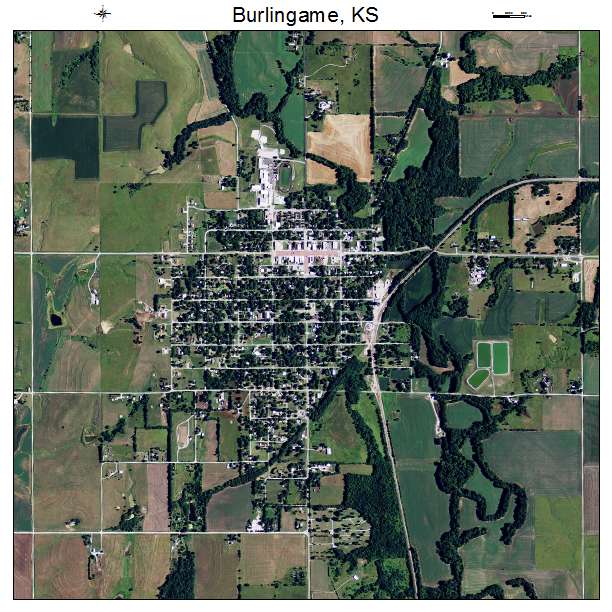 Burlingame, KS air photo map