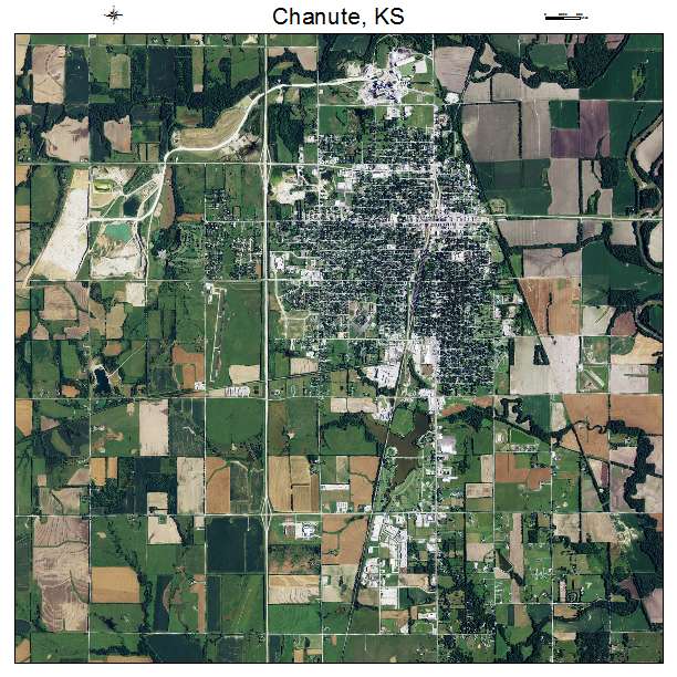 Chanute, KS air photo map