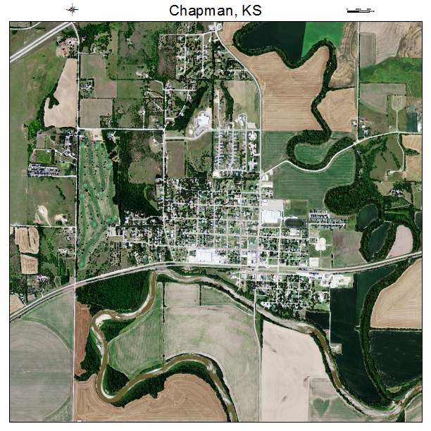 Chapman, KS air photo map