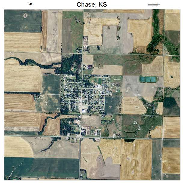 Chase, KS air photo map
