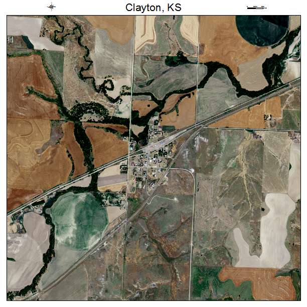 Clayton, KS air photo map