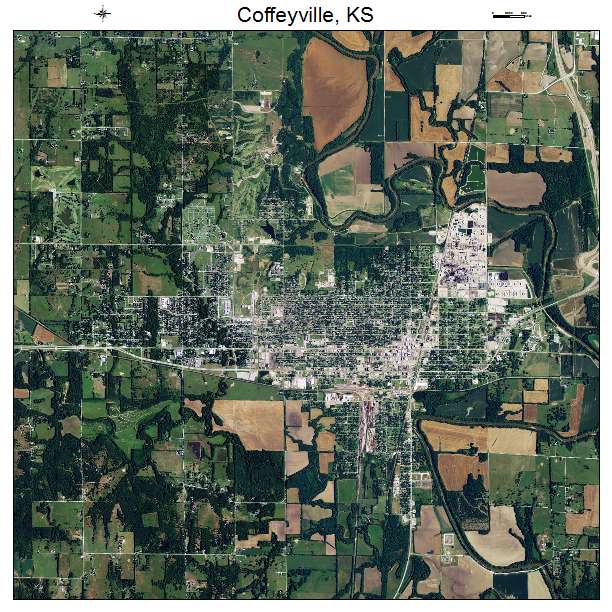 Coffeyville, KS air photo map