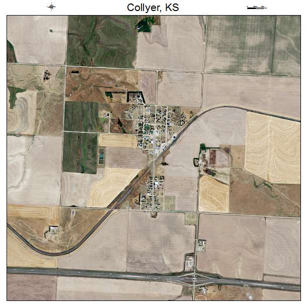 Collyer, KS air photo map